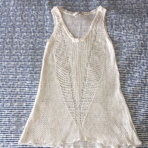 CAbi Ivory Pullover Sleeveless Sweater